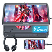 GOnavidio 12 Zoll Auto-DVD-Player für Kinder mit HDMI-Eingang, Auto-Videoplayer mit Wandladegerät, unterstützt USB/TF-Karte, AV-Ein- und -Ausgang, HD-Dekodierung, regionenfrei, letzter Speicher