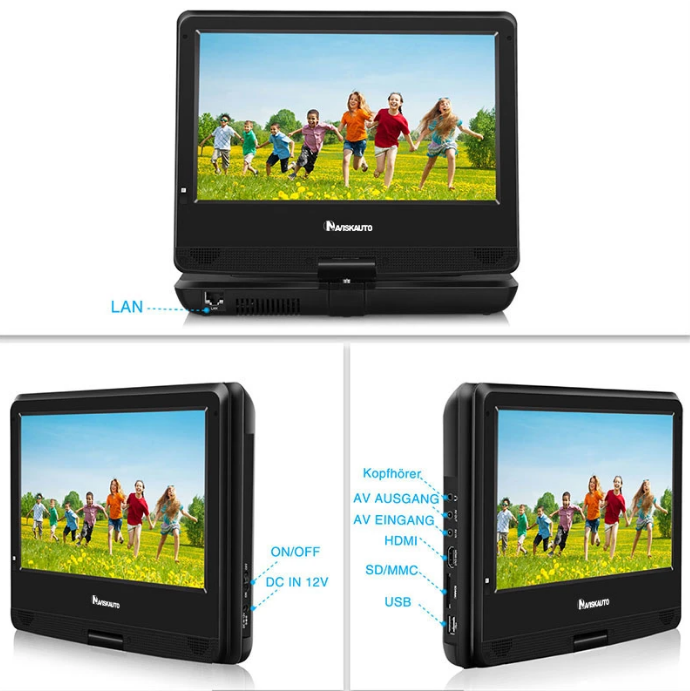 Customer Review of Naviskauto 10.1 Inch Portable Blu Ray DVD Player PD05-10009B-N