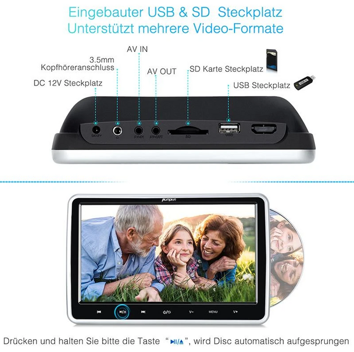 How to connect USB/SD to DVD player?