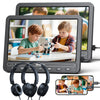 10,5-Zoll DVD Player Auto Kinder 2 Monitore mit 5000 mAh Akku und 2 Kopfhörer