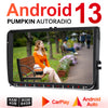 Pumpkin Stereo 2Din Android 13 Autoradio für VW Golf 5 Golf 6 mit 9 Zoll 1280*720 IPS Großem Bildschirm, Bluetooth Navi DAB+ Android Auto(4GB+64GB)