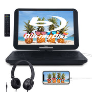 NAVISKAUTO 15,4 Zoll tragbarer Blu-ray-DVD-Player mit HDMI-Kabel und Kopfhörer