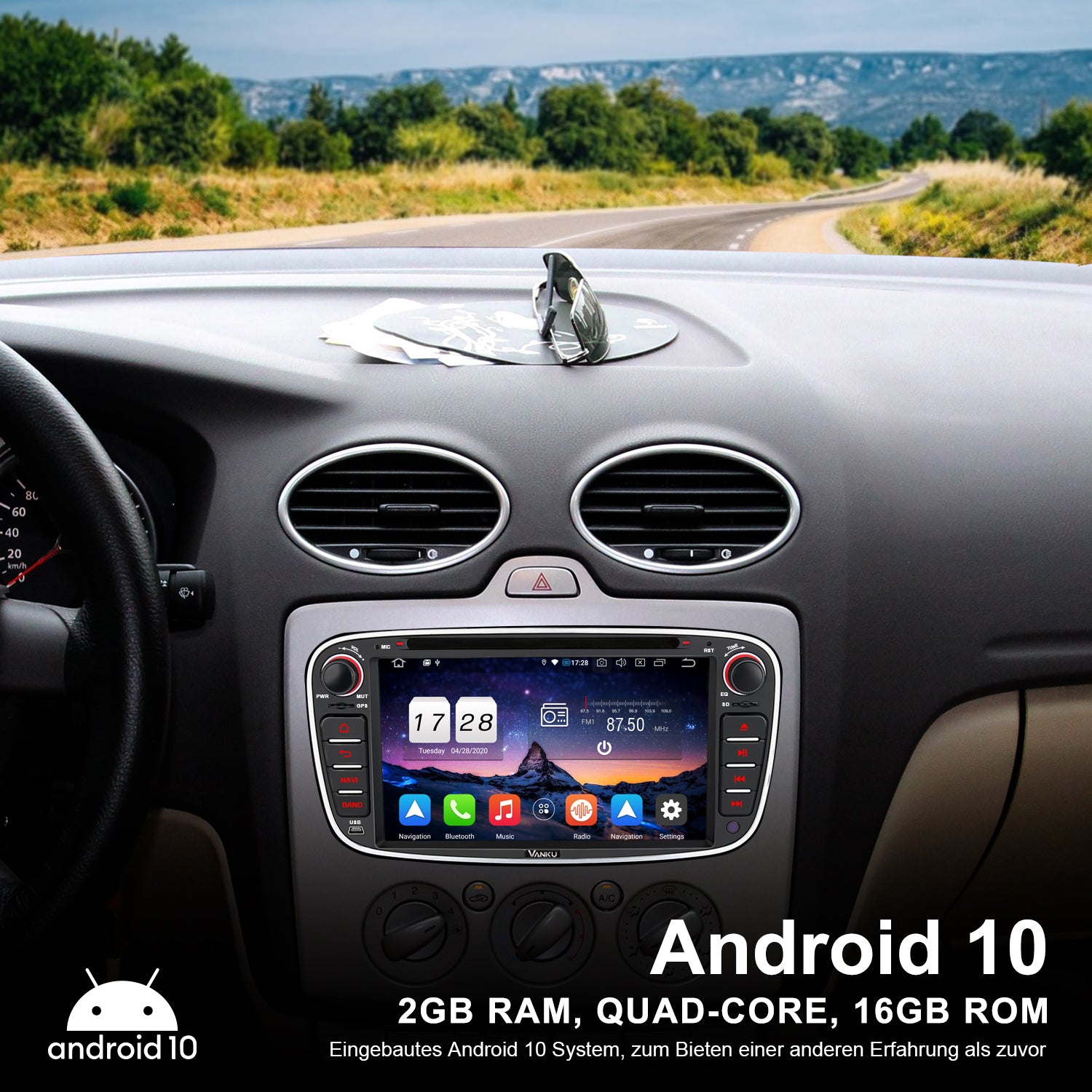Vanku Ford Focus MK2 /Mondeo/Galaxy/S-max Autoradio mit GPS Navi