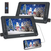 Pumpkin 10.1" Portable Car 2 Monitors DVD Player 5 Hour Battery HDMI Input Headrest Monitor TV 1024 * 600 Screens, Support USB/SD/AV IN&amp;Out