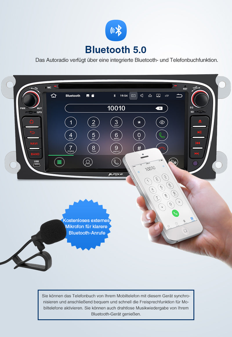 Pumpkin Android 11 Autoradio für Ford Focus MK2 /Mondeo MK4 – PumpkinDE