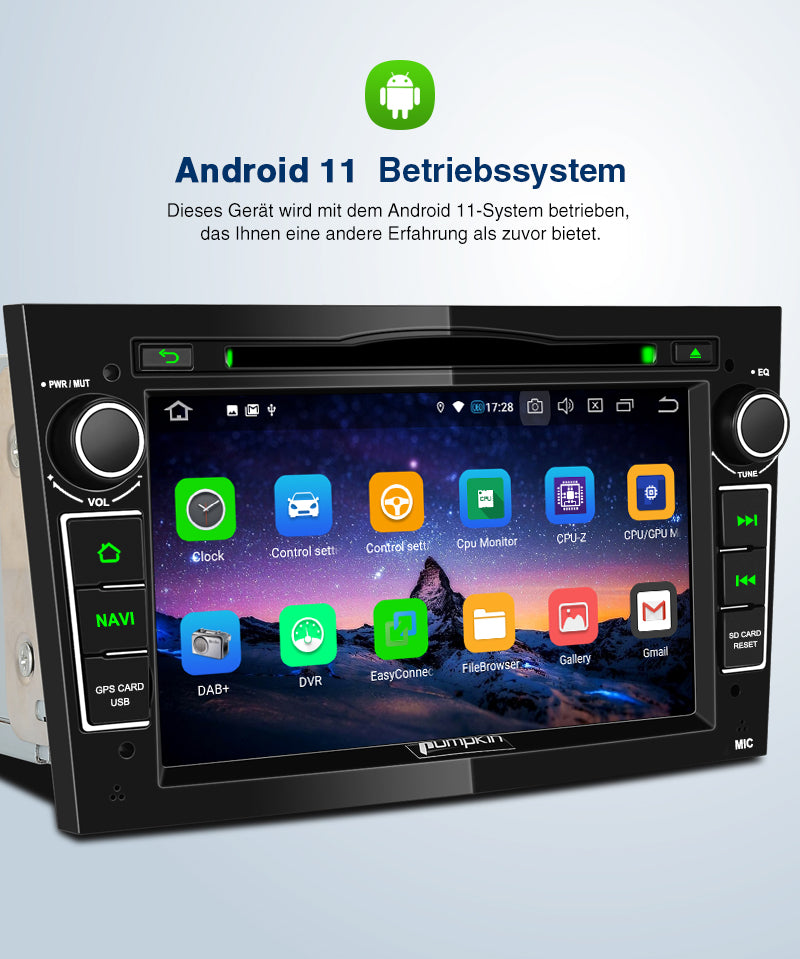 Pumpkin Upgraded 7 Zoll 2 Din Android 11 Autoradio für Opel Corsa Meriva  Astra mit Navi Bluetooth – Autojoy-DE