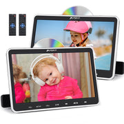 10.1 inch dual headrest monitor car children's DVD player with slot-in design, supports AV input and output, USB/SD, HDMI input, region free