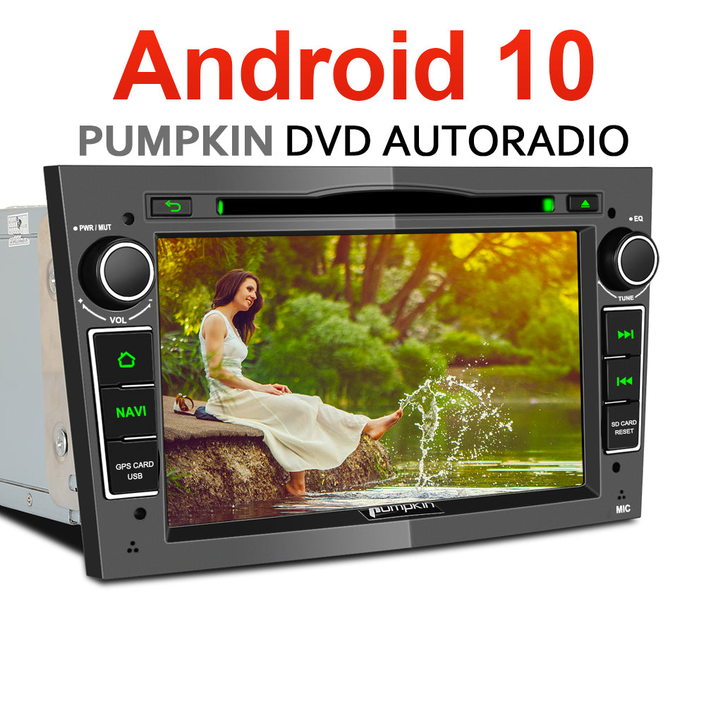 Pumpkin Android 10 Doppel Din Autoradio für Opel mit 7 Zoll